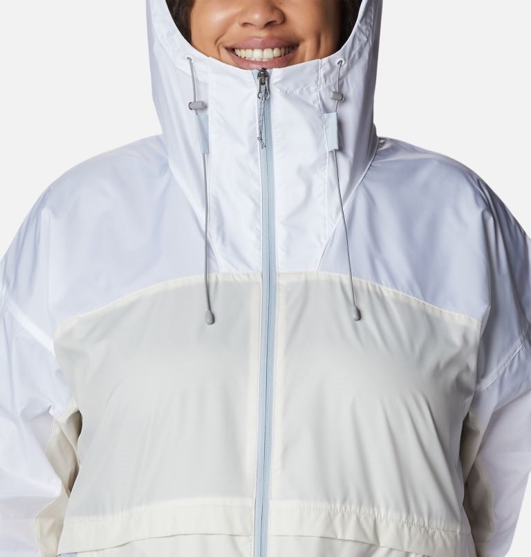 Women's Columbia Alpine Chill Windbreaker Jackets White | Plus Size CA-Y01L4